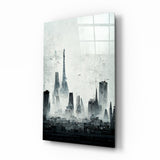 Old City Silhouette Glass Art  || Designer Collection.