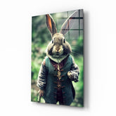 The Rabbit Glass Wall Art || Designer Collection.