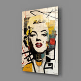 Marilyn Monroe Glass Wall Art || Designer Collection.
