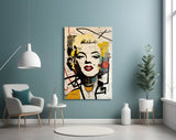 Marilyn Monroe Glass Wall Art || Designer Collection.