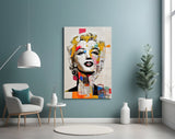 Marilyn Monroe Glass Wall Art || Designer Collection.