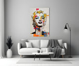 Marilyn Monroe Glass Wall Art || Designer Collection.