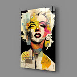 Marilyn Monroe Glass Wall Art || Designer Collection.