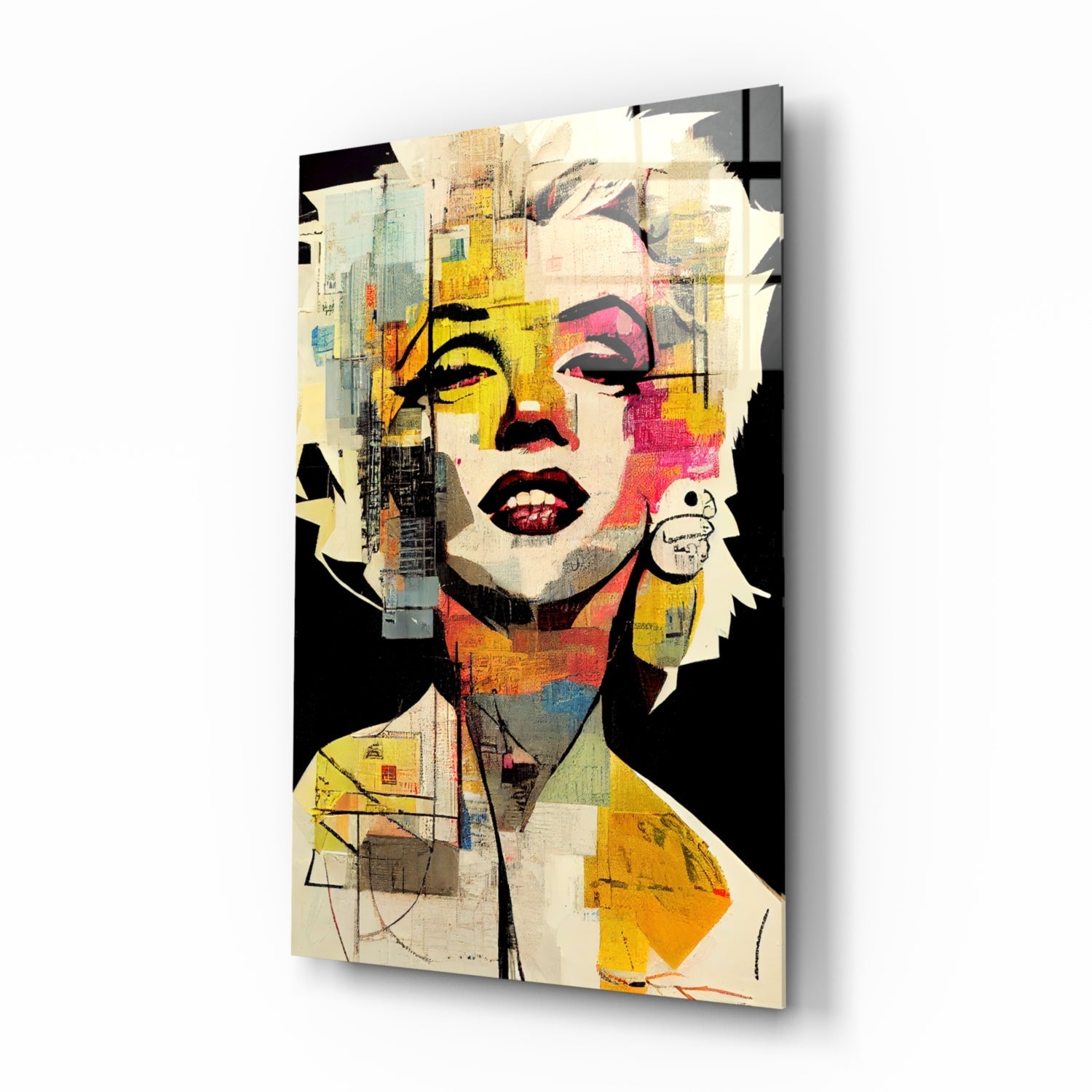 Marilyn Monroe Glass Wall Art || Designer Collection.