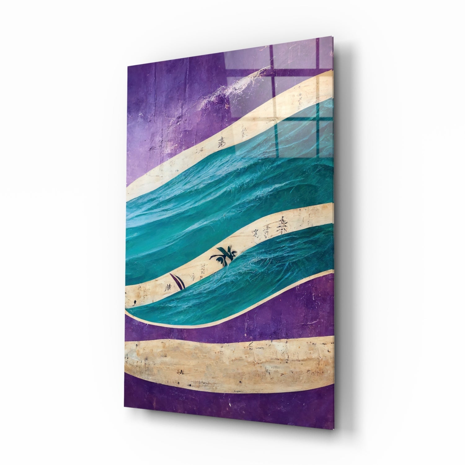 Waves Glass Wall Art || Designers Collection.