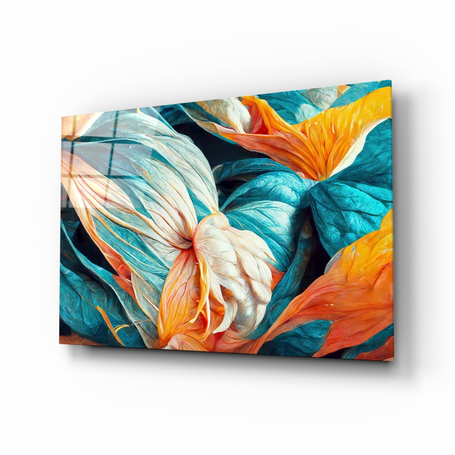 Flowerish Glass Wall Art || Designer Collection.