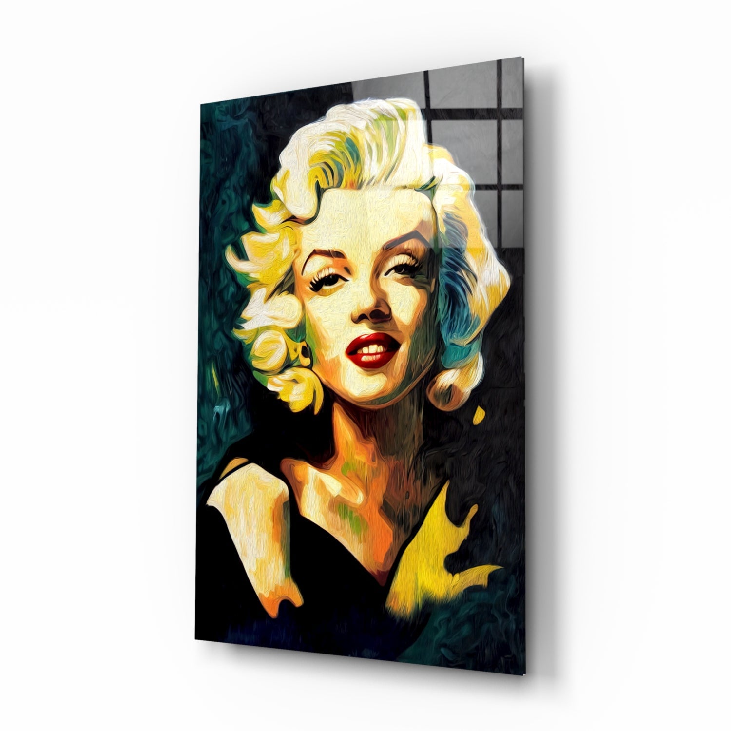 Marilyn Monroe Glass Wall Art || Designer Collection.