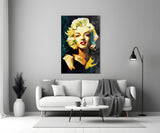 Marilyn Monroe Glass Wall Art || Designer Collection.