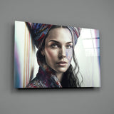 Girl with a Tattoo Glass Wall Art || Designer Collection.