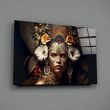 Queen of Flowers Glass Wall Art || Designer Collection.