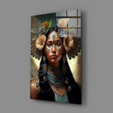 Princess of Flowers Glass Wall Art || Designer Collection.