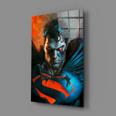 Bloody Superman Glass Wall Art || Designer Collection.