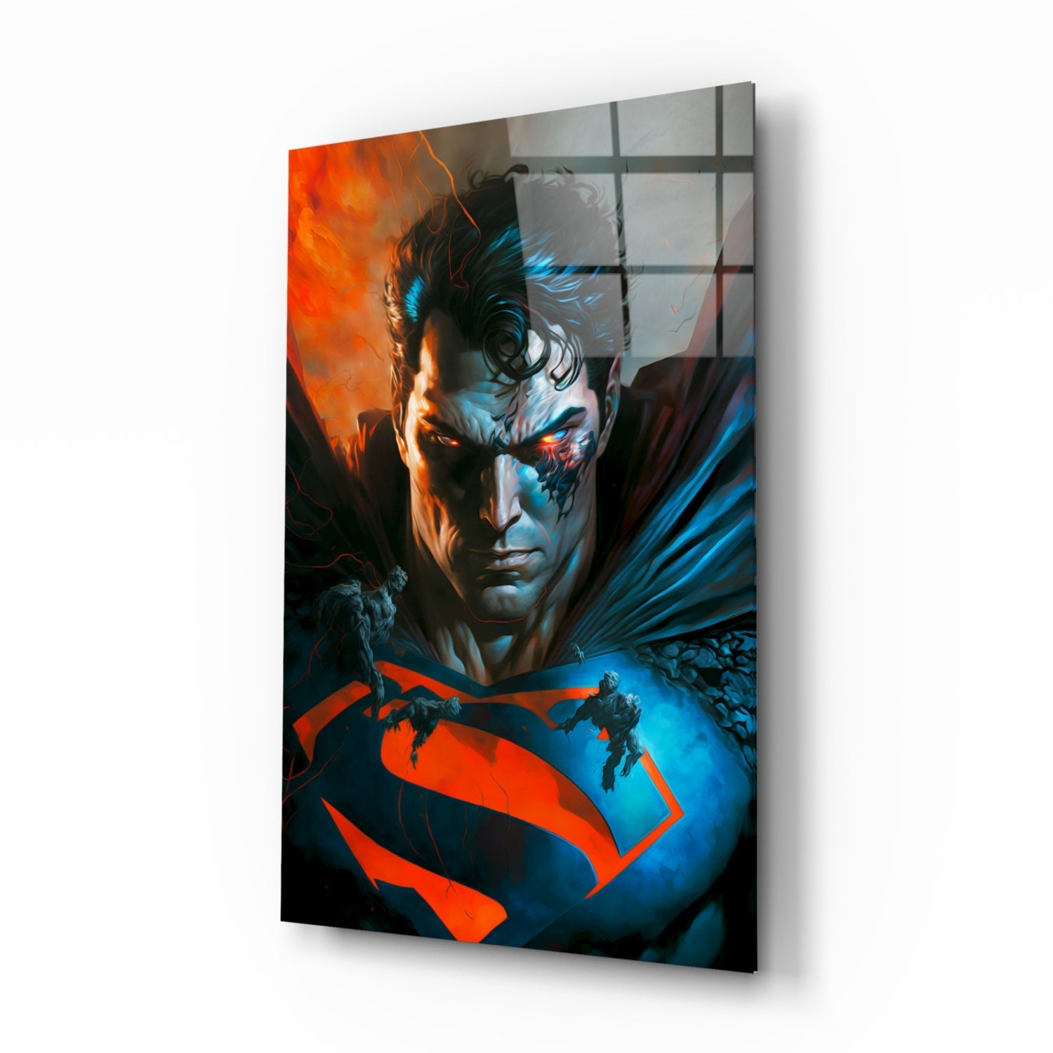 Bloody Superman Glass Wall Art || Designer Collection.