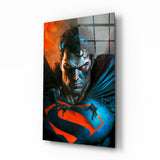 Bloody Superman Glass Wall Art || Designer Collection.