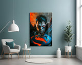 Bloody Superman Glass Wall Art || Designer Collection.