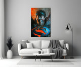 Bloody Superman Glass Wall Art || Designer Collection.