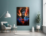 Bloody Superman Glass Wall Art || Designer Collection.