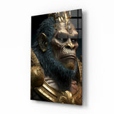 Ape King Glass Wall Art || Designer Collection.