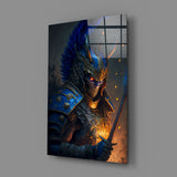 Master Warrior Glass Wall Art || Designer Collection | Insigne Art Design.