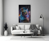 Moon Cat Glass Wall Art || Designer Collection | Insigne Art Design.