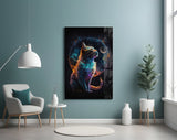 Moon Cat Glass Wall Art || Designer Collection | Insigne Art Design.