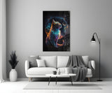 Moon Cat Glass Wall Art || Designer Collection | Insigne Art Design.