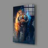 Flaming Nobility Glass Wall Art || Designer Collection | Insigne Art Design.