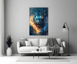 Flaming Anger Glass Wall Art  || Designer Collection | Insigne Art Design.
