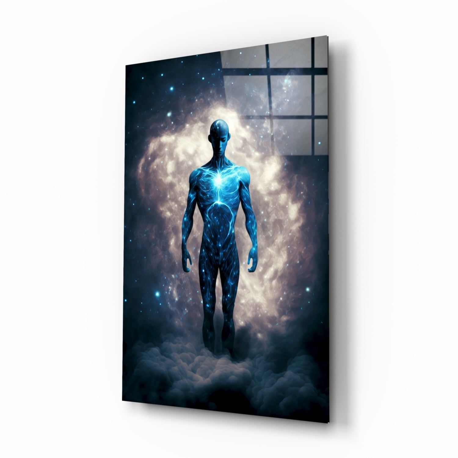 Vitruvius Man Glass Wall Art  || Designers Collection | Insigne Art Design.