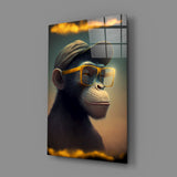 Wise Monkey Glass Wall Art || Designers Collection | Insigne Art Design.