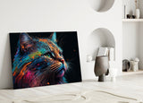Colorful Cat Glass Wall Art  || Designers Collection | Insigne Art Design.