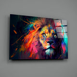 Nobility of the Lion Glass Wall Art || Designer Collection | Insigne Art Design.