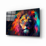 Nobility of the Lion Glass Wall Art || Designer Collection | Insigne Art Design.