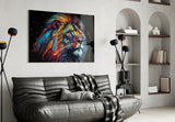Nobility of the Lion Glass Wall Art || Designer Collection | Insigne Art Design.