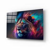 Nobility of the Lion Glass Wall Art || Designer Collection | Insigne Art Design.