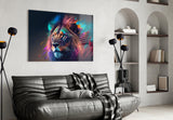 Nobility of the Lion Glass Wall Art || Designer Collection | Insigne Art Design.