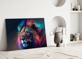 Nobility of the Lion Glass Wall Art || Designer Collection | Insigne Art Design.