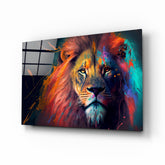 Nobility of the Lion Glass Wall Art  || Designer Collection | Insigne Art Design.