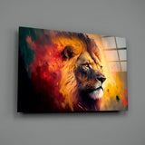 Nobility of the Lion Glass Wall Art || Designer Collection | Insigne Art Design.