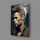 Fight Club - Tyler Durden Glass Wall Art  || Designer Collection.
