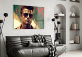 Fight Club - Tyler Durden Glass Wall Art  || Designer Collection.