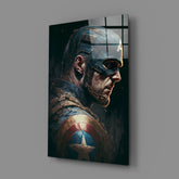 Captain America Glass Wall Art || Designer Collection.