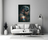 Captain America Glass Wall Art || Designer Collection.