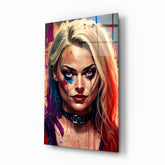 Harley Quinn Glass Wall Art  || Designer Collection.