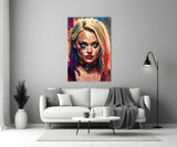 Harley Quinn Glass Wall Art  || Designer Collection.