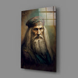 Leonardo da Vinci Glass Wall Art || Designer Collection.