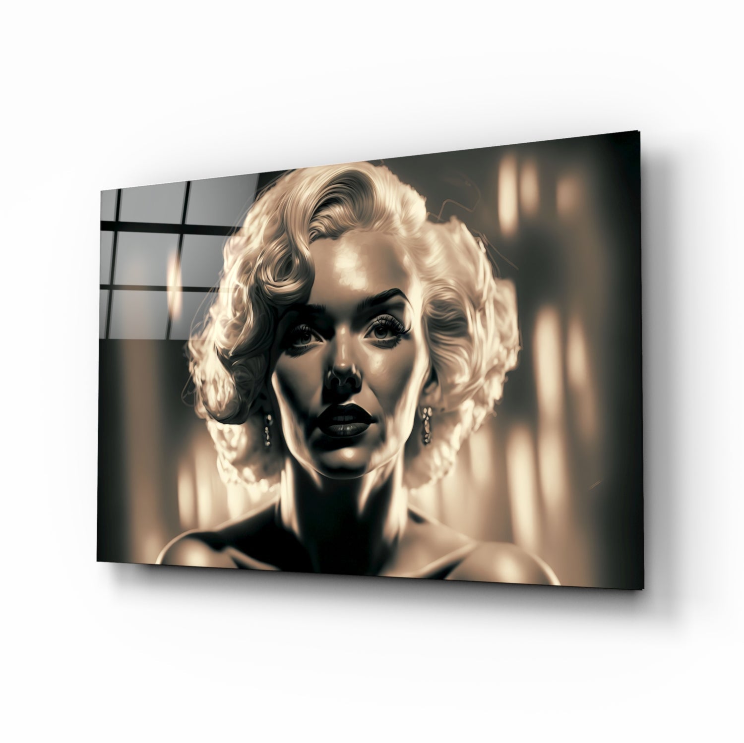 Marilyn Monroe Glass Wall Art || Designer Collection.