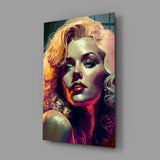Marilyn Monroe Glass Wall Art || Designer Collection.