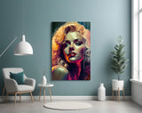 Marilyn Monroe Glass Wall Art || Designer Collection.