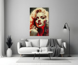 Marilyn Monroe Glass Wall Art || Designer Collection.